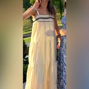 Elegant Cream Maxi Dress worn once